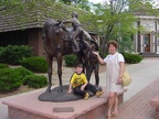 Joseph, Grandma & statue