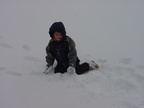 Boy Playing in Snow