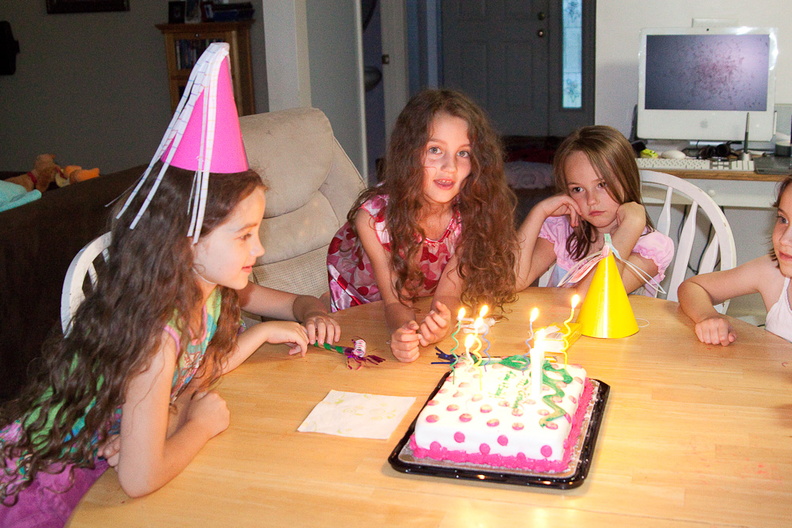 Blowing out 7 candles (ish)